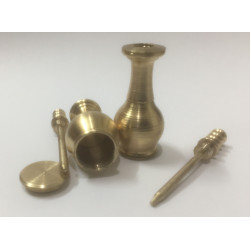 brass kohl container
